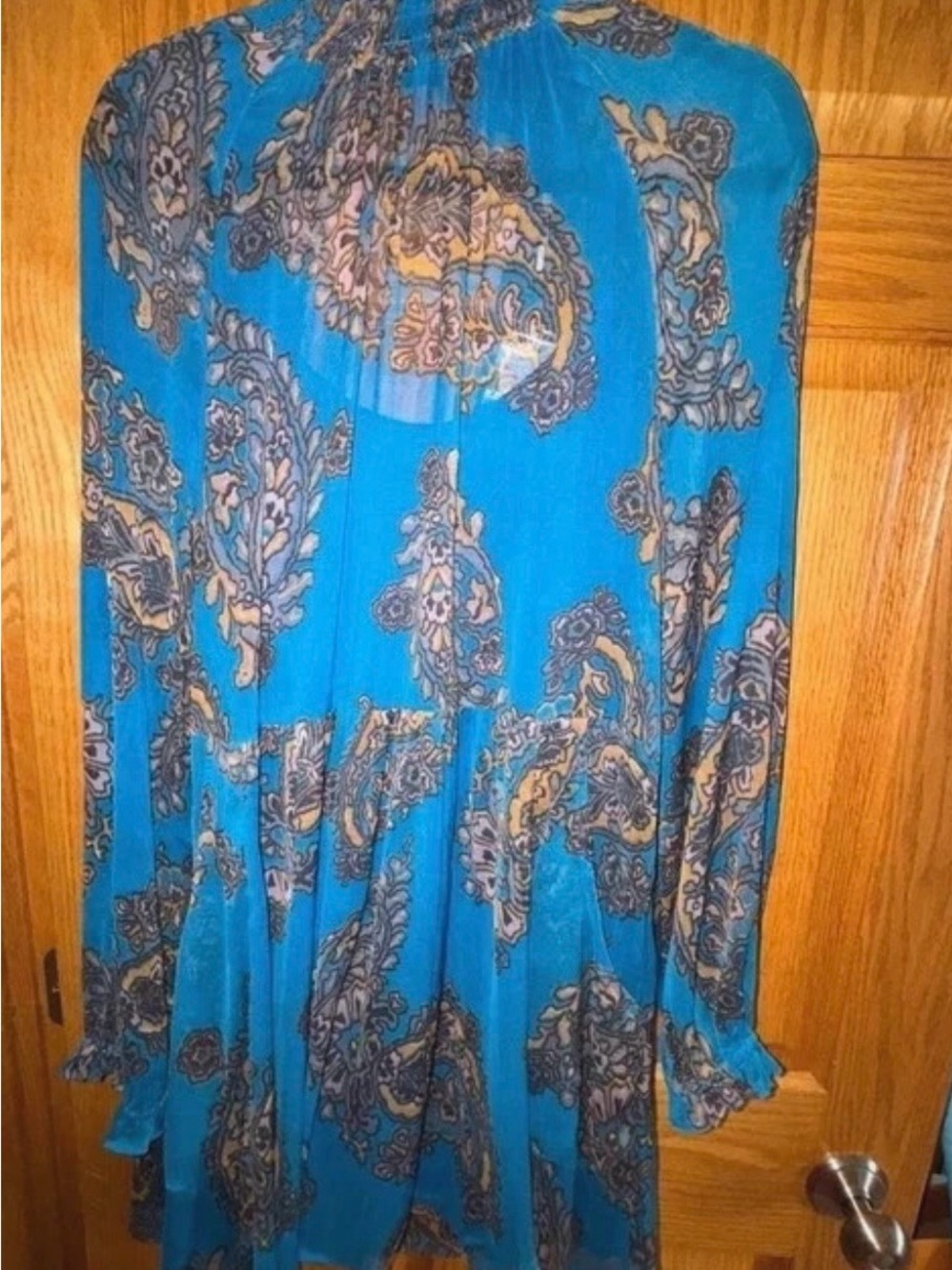 Free People Blue Paisley Print Women's Dress